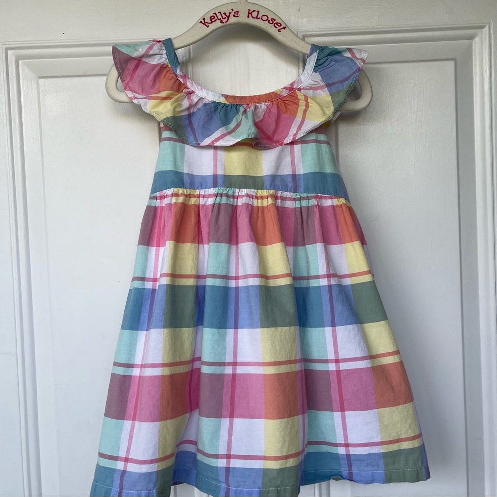 •Tommy Bahama• Plaid Ruffle and Back Bow Sundress - Size 4T